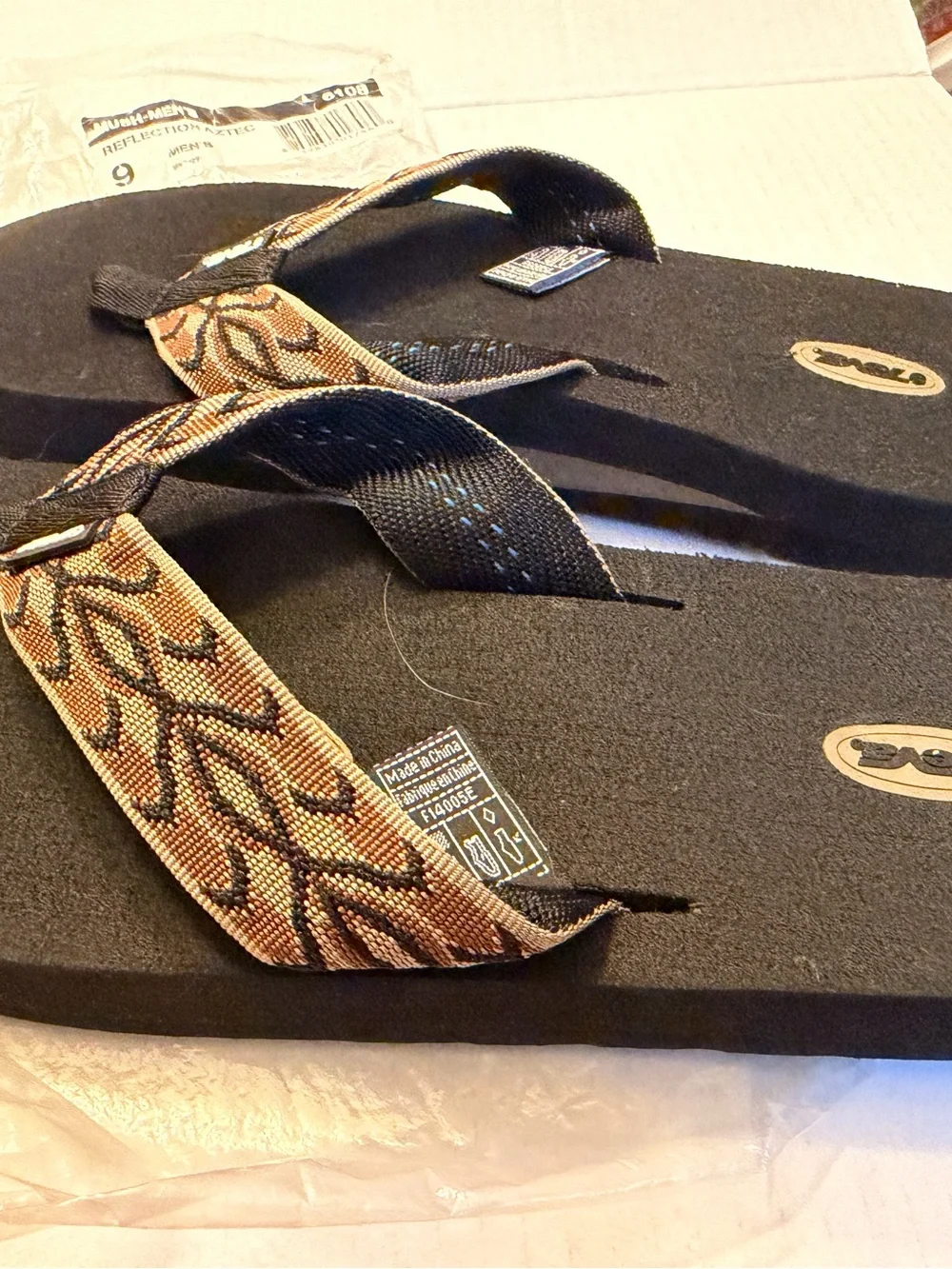 Teva Mush sandals, Reflection Aztec, Black Strap Sandal/flipflops